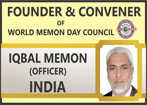 IQBAL MEMON OFFICER - INDIA FOUNDER & CONVENER